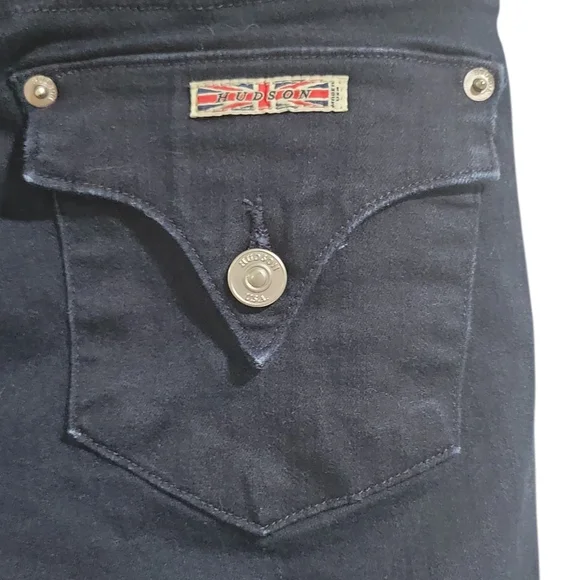 Hudson Women's Collin Vice Versa Skinny Gold Polka-Dot Denim Jeans Size 25 Dark - Picture 5 of 15